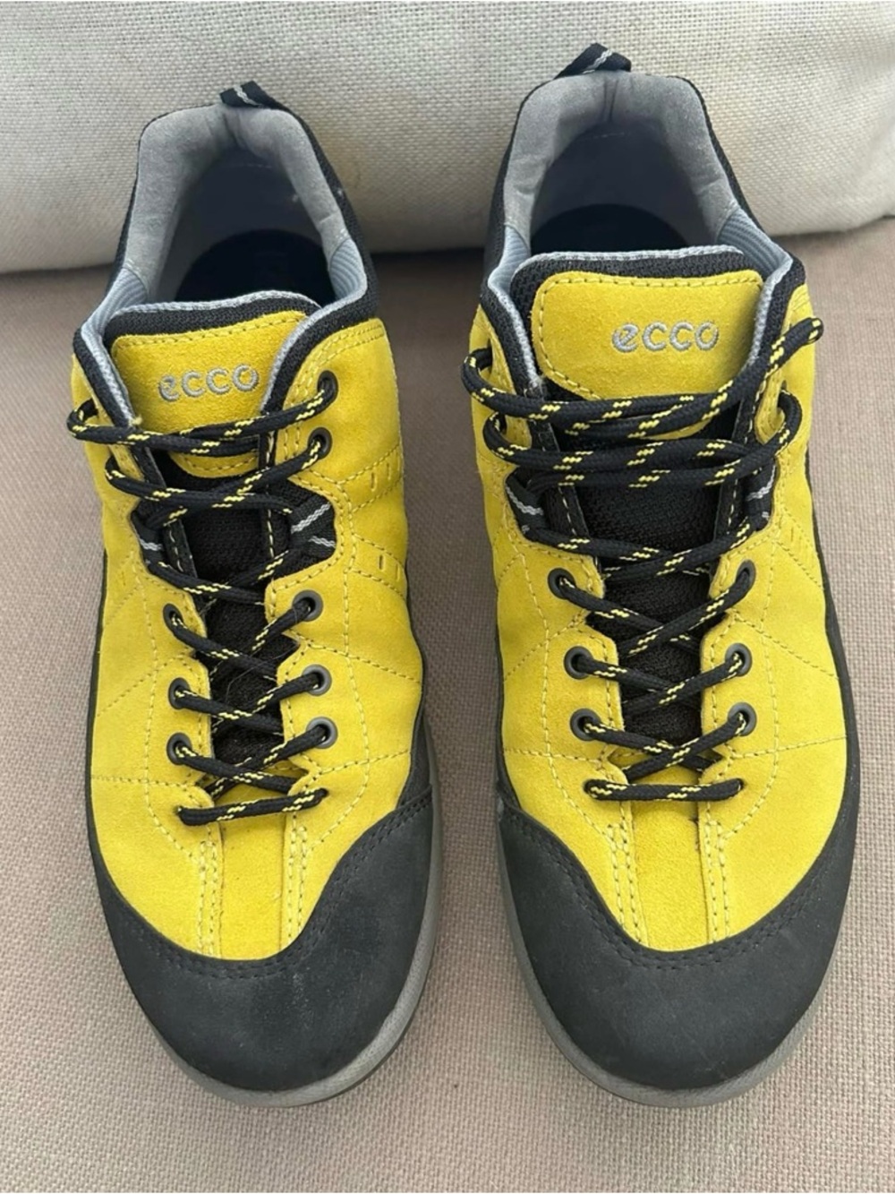ECCO Yura Women's Suede Hiking Shoes Yellow Black 41 US 10 10.5